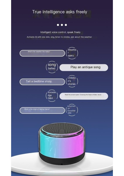 Bluetooth Hoparlör Kablosuz Yaratıcı Parlak Bluetooth Ses Mini Sıcak Top Bluetooth Hoparlör (Yurt Dışından)