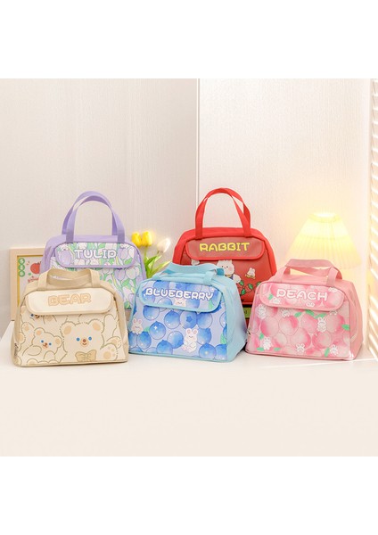 Sevimli Büyük Kapasiteli Öğle Yemeği Çantası, Yalıtımlı Çanta, Çocuk Öğrenci Öğle Yemeği Çantası, Açık Piknik Taşınabilir Öğle Yemeği Çantası, Buz Torbası (Yurt Dışından) modelleri