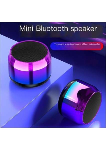 Mini Küçük Çelik Top Araba Bluetooth Hoparlör Taşınabilir Açık Taşınabilir Bilgisayar Hediye Ses (Yurt Dışından)