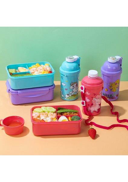 Çocuk Öğle Yemeği Kutusu Seti Öğrenci Karikatür Öğle Yemeği Kutusu Seti Taşınabilir Bölme Çocuk Plastik Öğle Yemeği Kutusu Seti (Yurt Dışından) fiyatları