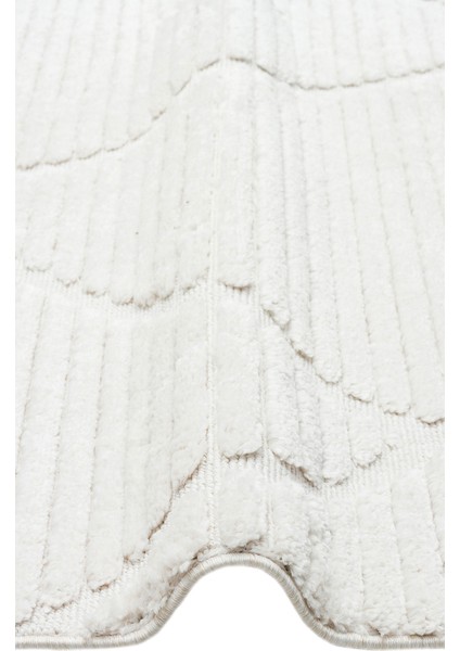 Terazzo Trz 07 Whıte Hav Toz Vermez Yumuşak Dokulu Etnik Örgü Desenlere Sahip Modern Iskandinav Halı modelleri