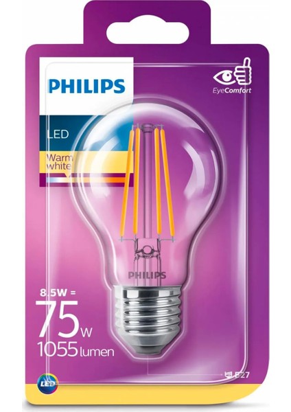 LED 8.5W/75W 2700K Sarı Işık E27 fiyatları