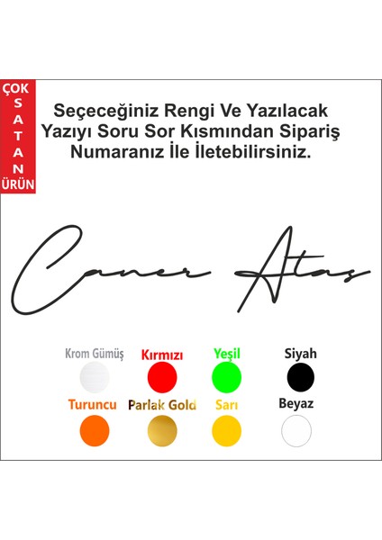 Kişiye Özel Isim Sticker El Yazısı Isim Oto Sticker Motosiklet , Araba Yapıştırma Arma