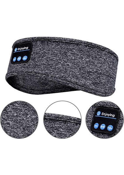 Bandana Bluetooth Kablosuz Müzik Spor Bandı Dahili Uyku Müziği Göz Maskesi (Yurt Dışından)
