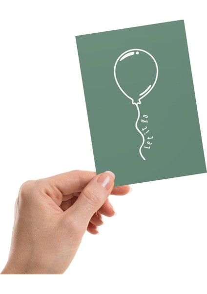 Uçan Balon Motto Kartı / Kartpostal