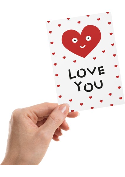 Love You Motto Kartı / Kartpostal