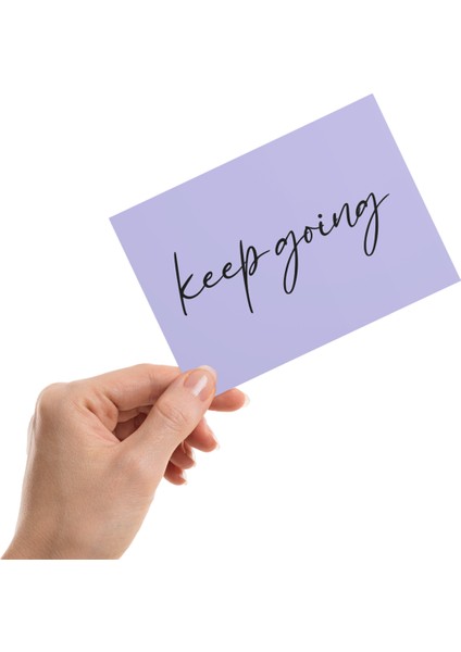 Keep Going Motto Kartı / Kartpostal