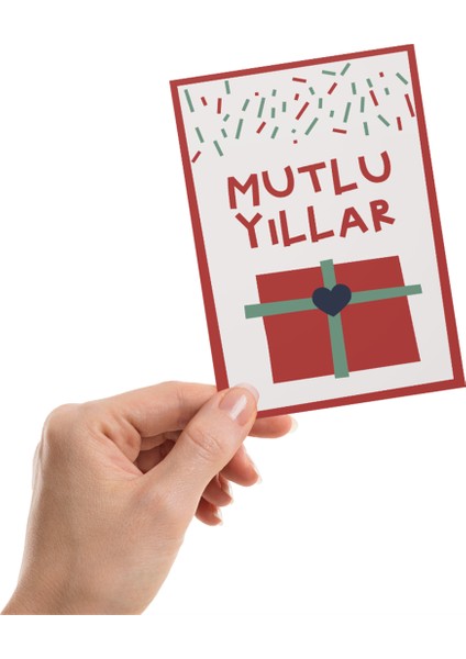 Tabby Design Mutlu Yıllar Motto Kartı / Kartpostal