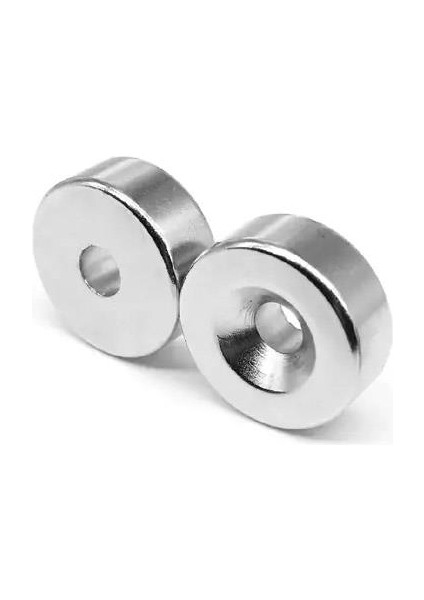 Ø15X10/5,5X5MM Havşa Delikli Neodyum Mıknatıs, Çap 15 Mm, Kalınlık 5 mm (2 Adet) fiyatları
