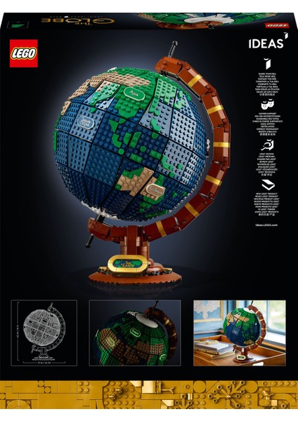 LEGO® Ideas Yerküre 21332 - Yetişkinler için Koleksiyonluk ve Sergilenebilir Yaratıcı Model Yapım Seti(2585 Parça)