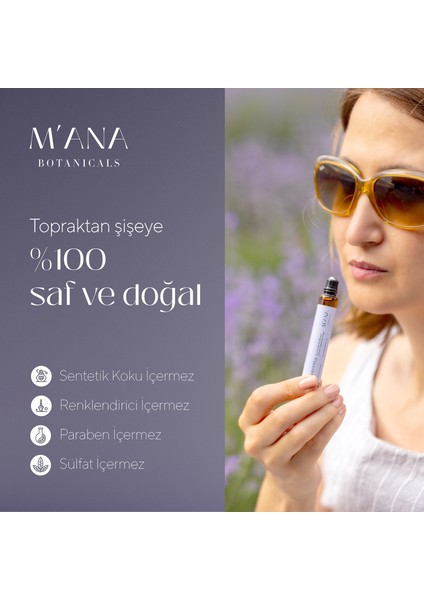Serenity %100 Saf ve Doğal Lavanta Yağı, Ylang Ylang Yağı ve Portakal Esansiyel Yağ Karışımı Roll On