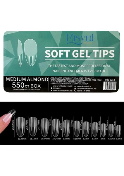 Yarım Ay Tips Protez Tırnak, 500'LÜ Protez Tırnak, Özel Kutulu NO::2254