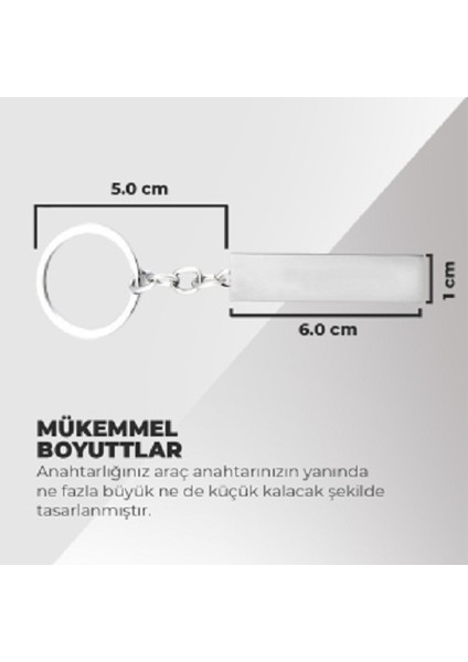 4x4 Uyumlu 3D Metal Paslanmaz Metal Araç Otomotiv Anahtarlığı - Kırmızı