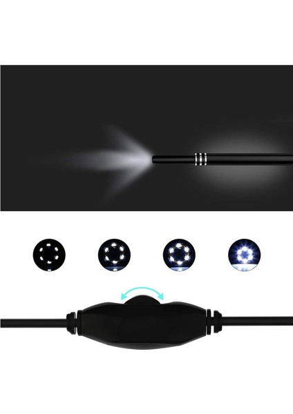 Otoskop Kulak Içi Kamera Usb/otg Endoskop Bağlantılı 6 LED Işık Ayarlı Endoskop 5,5mm Video Fotoğraf modelleri