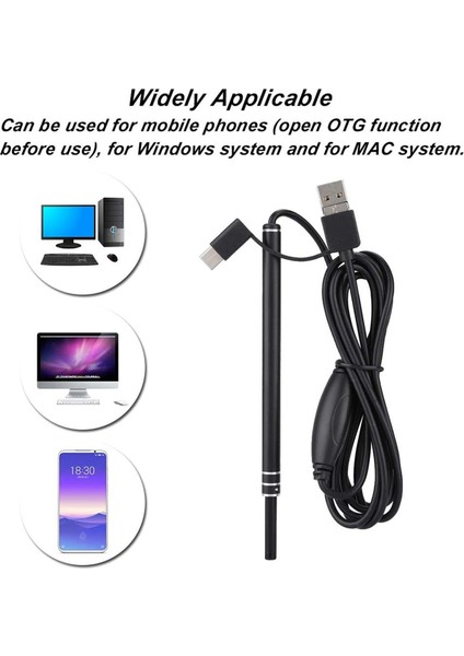 Otoskop Kulak Içi Kamera Usb/otg Endoskop Bağlantılı 6 LED Işık Ayarlı Endoskop 5,5mm Video Fotoğraf fırsatları