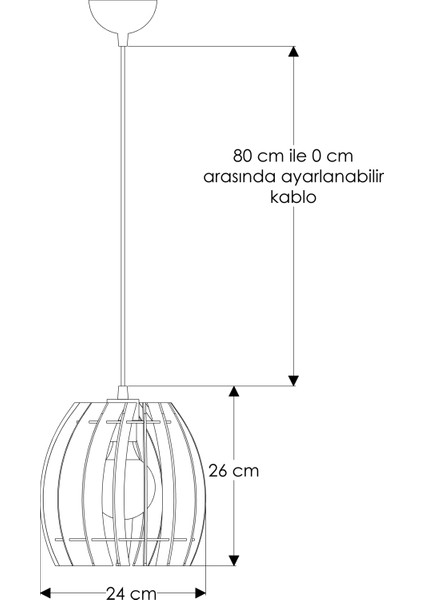 Locus Tasarım Kahverengi Ahşap Modern Tasarımlı Avize