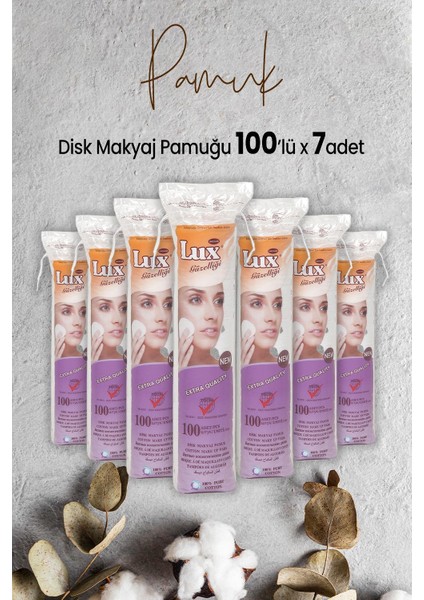 Disk Makyaj Pamuğu 100'LÜ x 7 Adet