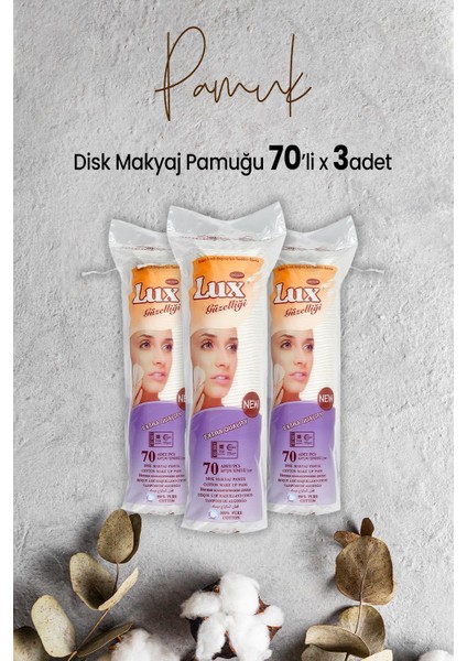 Disk Makyaj Pamuğu 70'li x 3 Adet