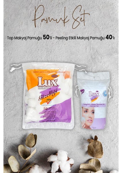 Peeling Etkili Makyaj Pamuğu 40' Lı ve Top Makyaj Pamuğu 50'li