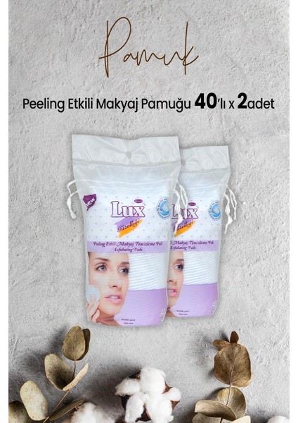 Peeling Etkili Makyaj Pamuğu 40' Lı x 2 Adet