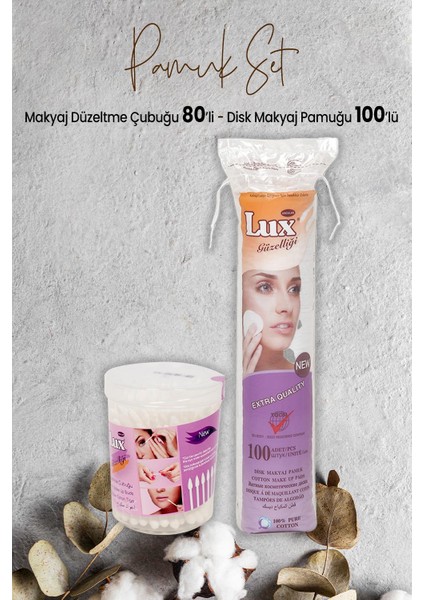 Makyaj Düzeltme Çubuğu 80' Li ve Disk Makyaj Pamuğu 100'LÜ