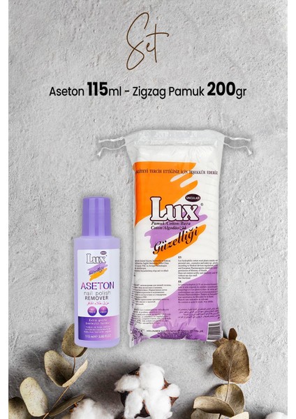 Aseton 115 ml ve Zigzag Pamuk 200 gr