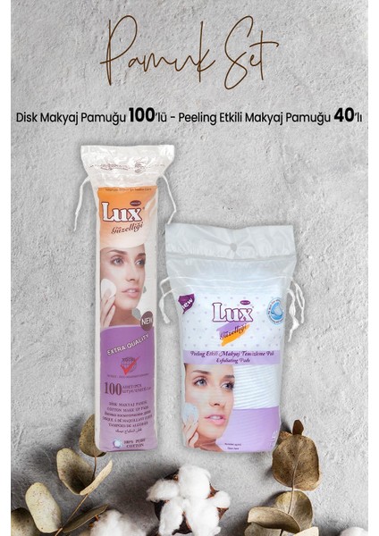 Peeling Etkili Makyaj Pamuğu 40' Lı ve Disk Makyaj Pamuğu 100'LÜ