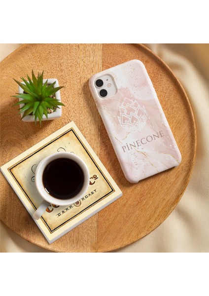 Kahve Taş Bardak Altlığı Masaüstü Koruyucu Altlık 4 Parça Set 10x10cm Stone Coasters SC331