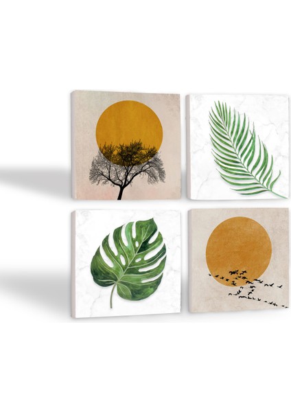 Stone Minimalist, Yaprak Taş Bardak Altlığı – 4’lü Set, 10x10 cm Dekoratif Masaüstü Koruyucu Doğaltaş Altlık |SC345| fiyatları