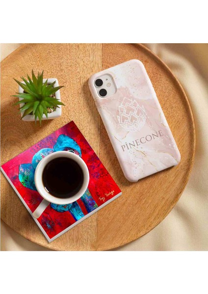 Stone Mandala, Fil, Horus'un Gözü, Sri Yantra Taş Bardak Altlığı – 4’lü Set, 10x10 cm Dekoratif Masaüstü Koruyucu Doğaltaş Altlık |SC161| fırsatları