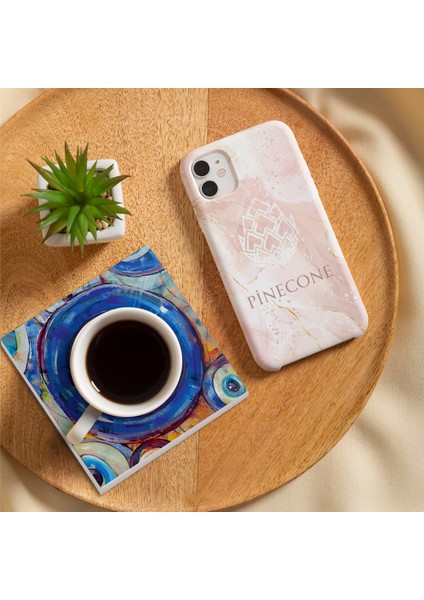 Nazar, Hayat Ağacı, Nar Taş Bardak Altlığı Masaüstü Koruyucu Altlık 4 Parça Set 10x10cm Stone Coasters SC372 fırsatları