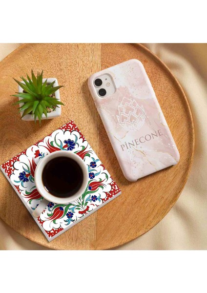 Çini Sanatı Lale, Balık, Yelkenli Gemi Taş Bardak Altlığı – 4’lü Set, 10x10 cm Dekoratif Masaüstü Koruyucu Doğaltaş Altlık |SC221| fırsatları