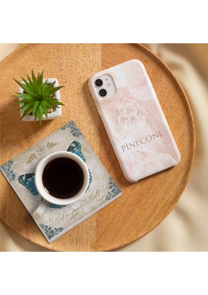 Kelebek Taş Bardak Altlığı Masaüstü Koruyucu Altlık 4 Parça Set 10x10cm Stone Coasters SC453 fırsatları