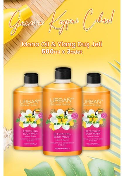 Monoi Oil & Ylang Duş Jeli 500 ml x 3 Adet