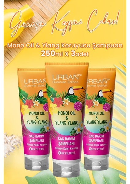 Monoi Oil & Ylang Koruyucu Şampuan 250 ml x 3 Adet
