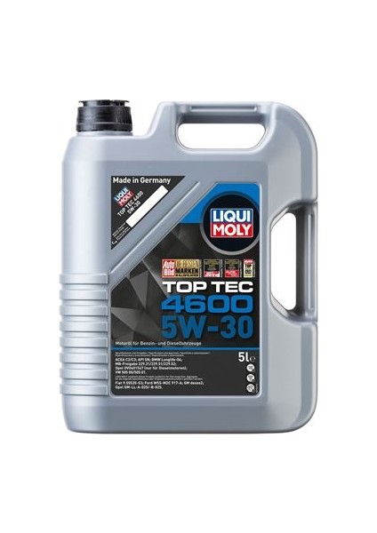 Top Tec 4600 5W-30 5 Litre Motor Yağı (Üretim Yılı: 2023)