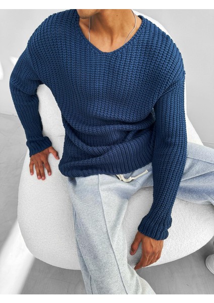 Oversize V Yaka Kazak Indigo