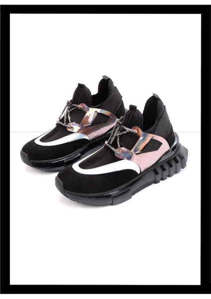 Siyah Süet Kadın Sneaker K01212200002