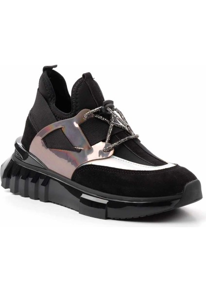 Siyah Süet Kadın Sneaker K01212200002 modelleri