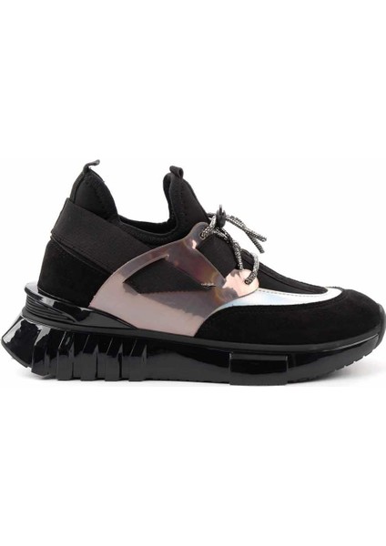 Siyah Süet Kadın Sneaker K01212200002