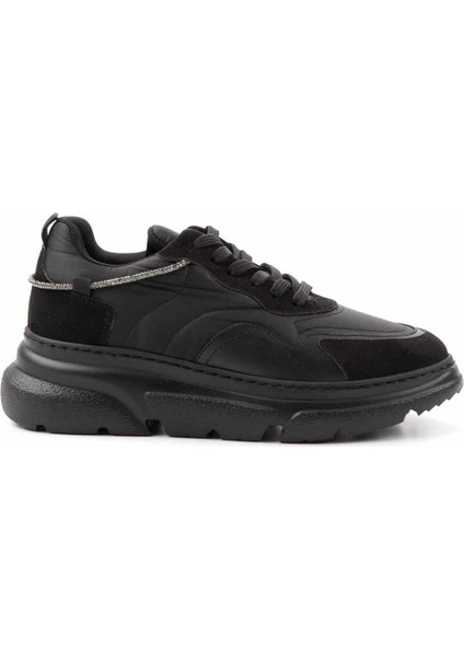 Siyah Siyah Paraşüt Kadın Sneaker K01791070367