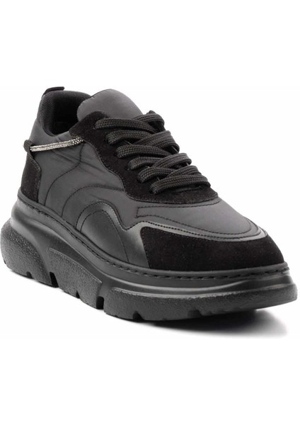 Siyah Siyah Paraşüt Kadın Sneaker K01791070367