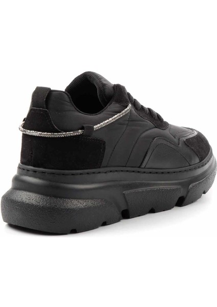 Siyah Siyah Paraşüt Kadın Sneaker K01791070367