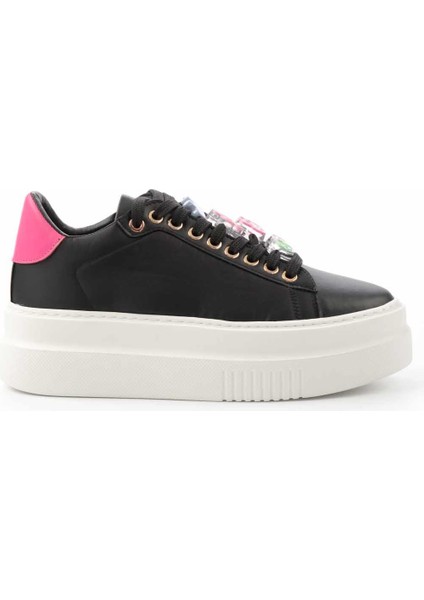Siyah Pembe Kadın Sneaker K01791070809