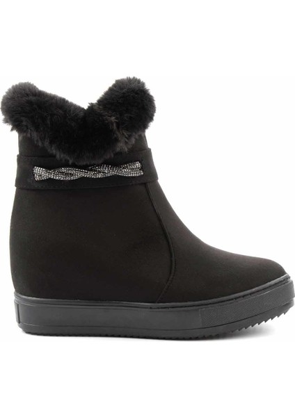 Siyah Süet Kadın Bot & Bootie K02566043502