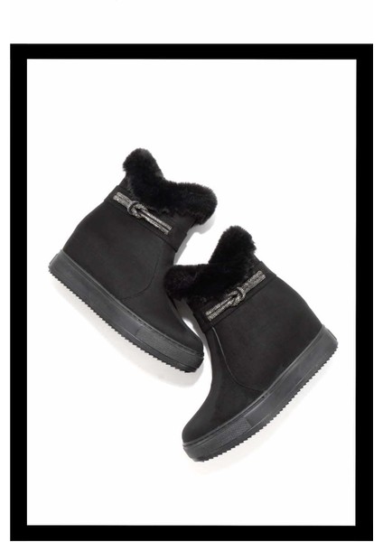 Siyah Süet Kadın Bot & Bootie K02566044002