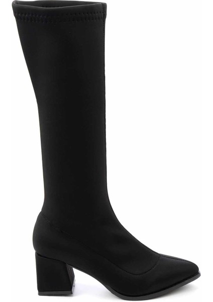 Siyah Streç Kadın Bot & Bootie K03792060717