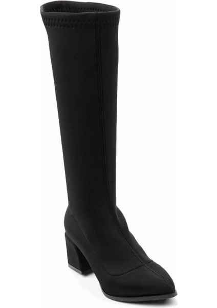 Siyah Streç Kadın Bot & Bootie K03792060717