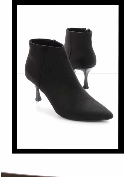 Siyah Süet Kadın Bot & Bootie K02215300202