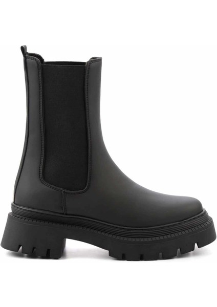 Mat Siyah Kadın Bot & Bootie K02703033309